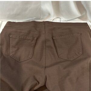 St. John’s Bay Mid Rise Skinny Pull-on Ponte Pants - Brown Size 2X